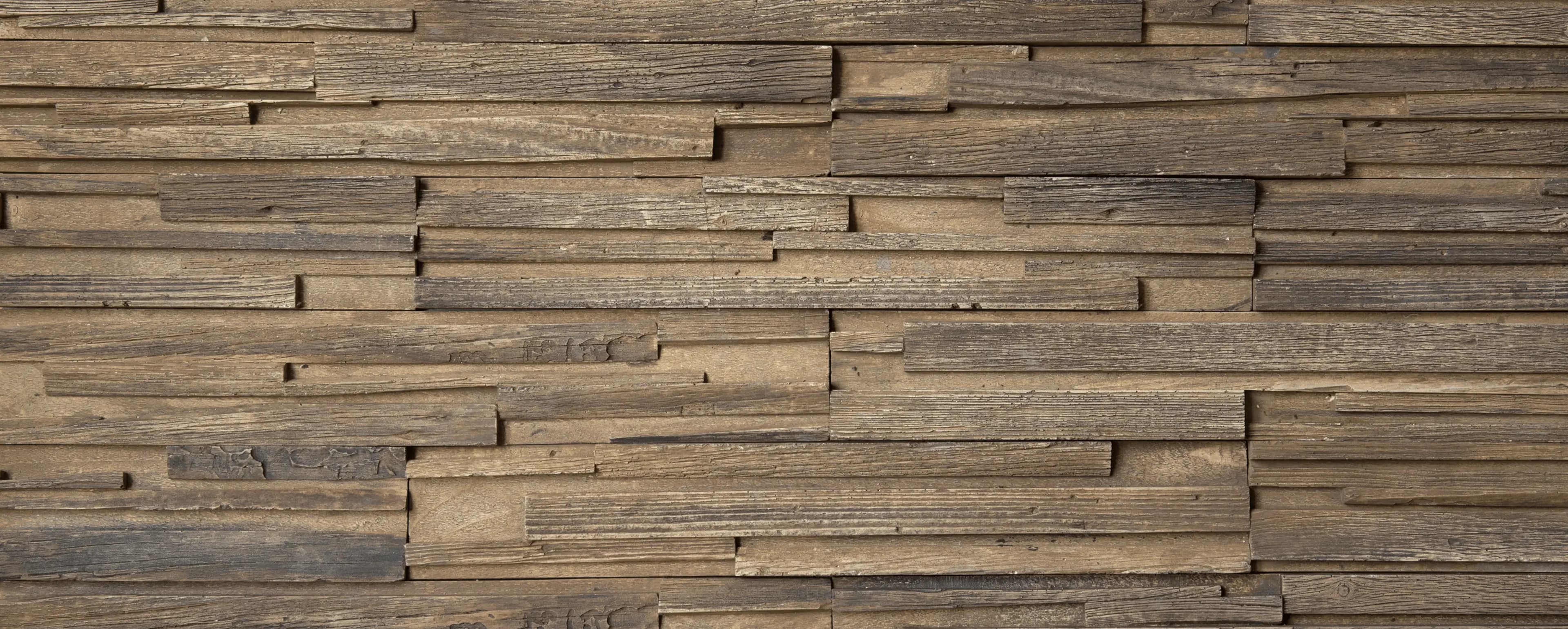 Hintergrund Steinverkleidung mit Holzoptik